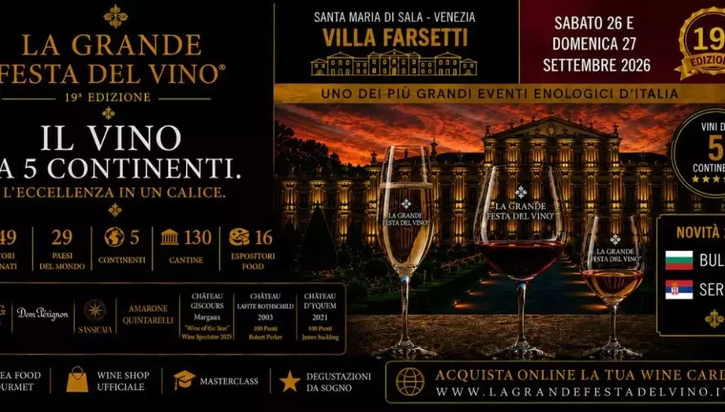La Grande Festa del Vino 2026: Un Brindisi Globale a Villa Farsetti