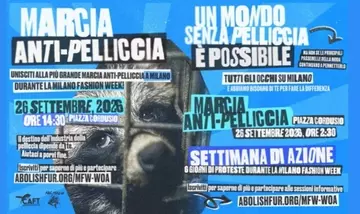 Attivisti in Marcia a Milano Contro l'Uso delle Pellicce nella Moda